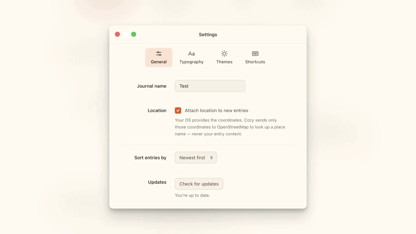 Check for updates dialog