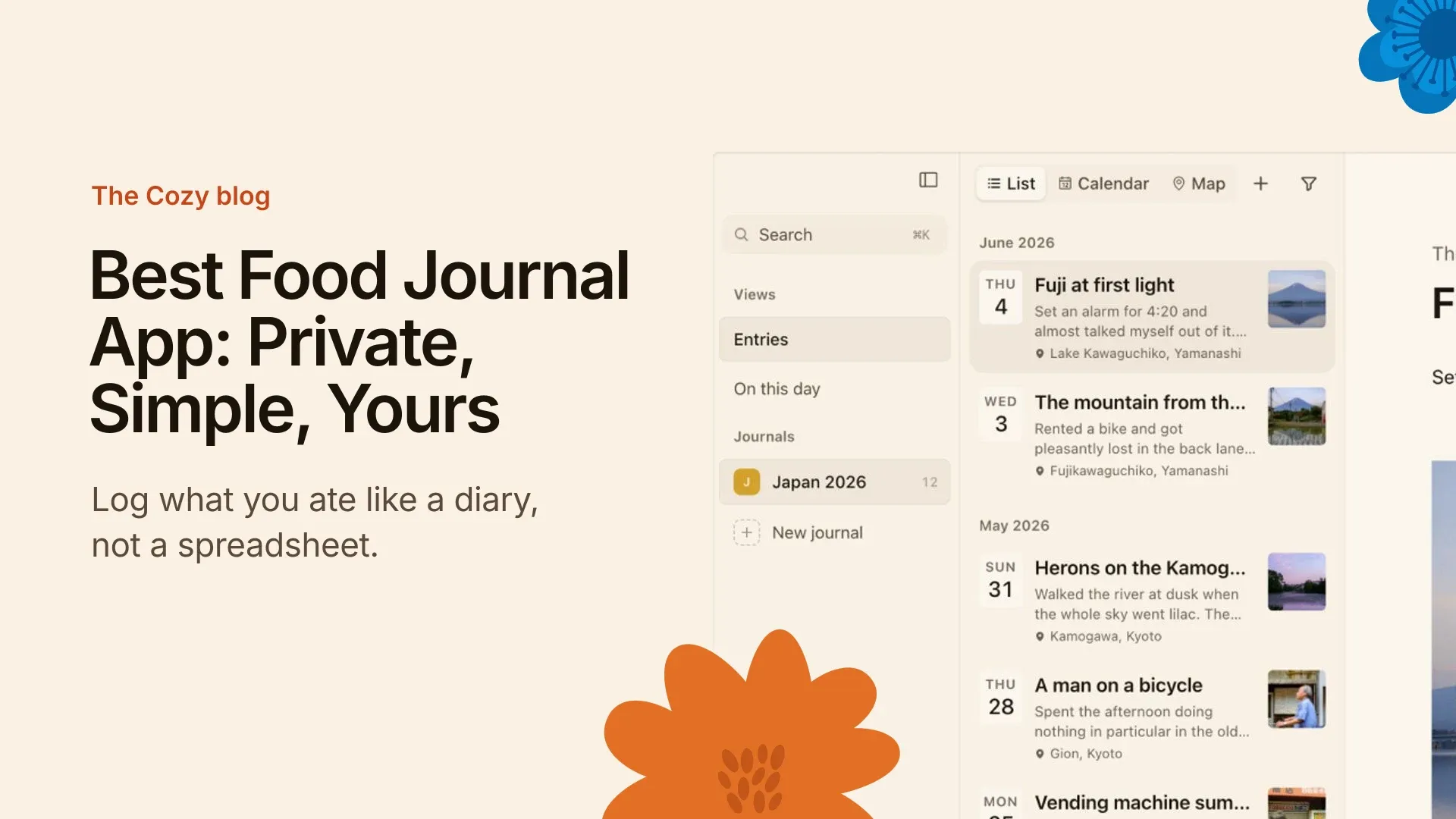 Cozy cover: The best food journal app is a private one