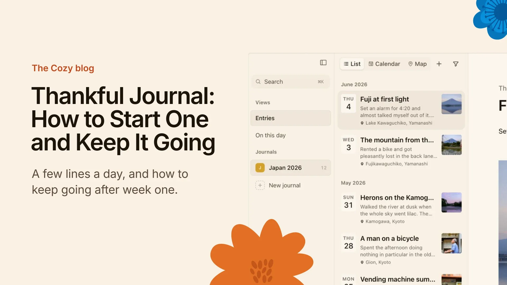Cozy cover: How to keep a thankful journal (and actually stick with it)