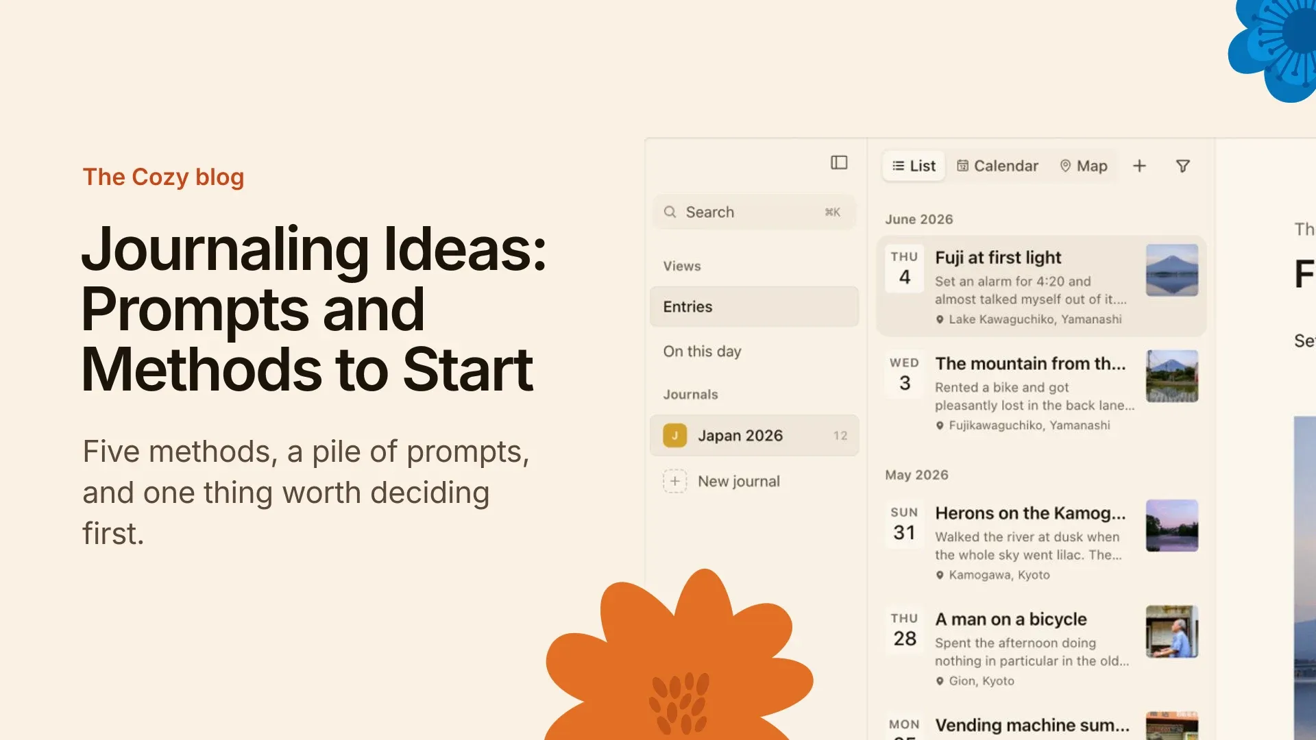 Cozy cover: Journaling ideas for when you don't know what to write