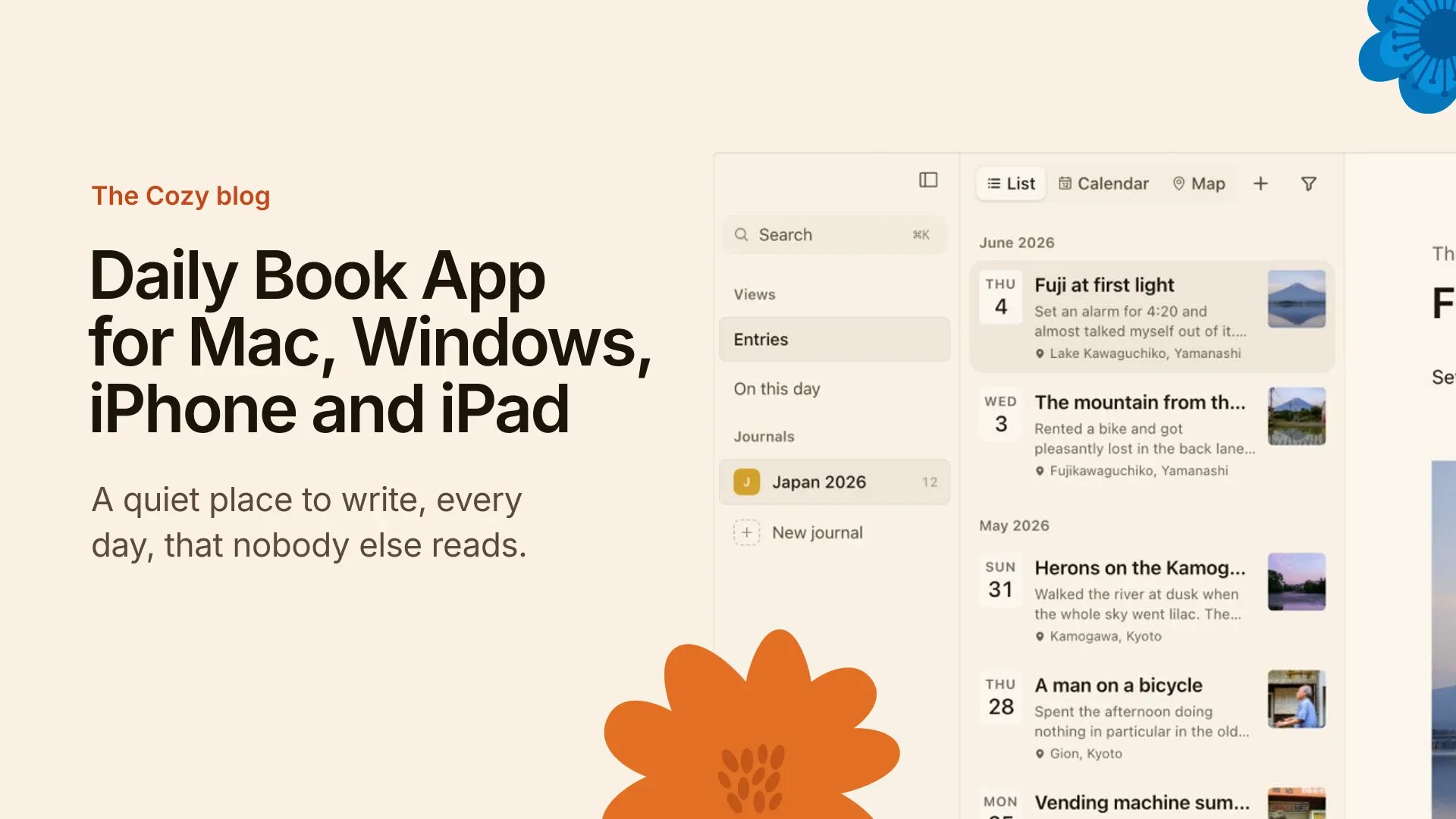 Cozy cover: Your private daily book