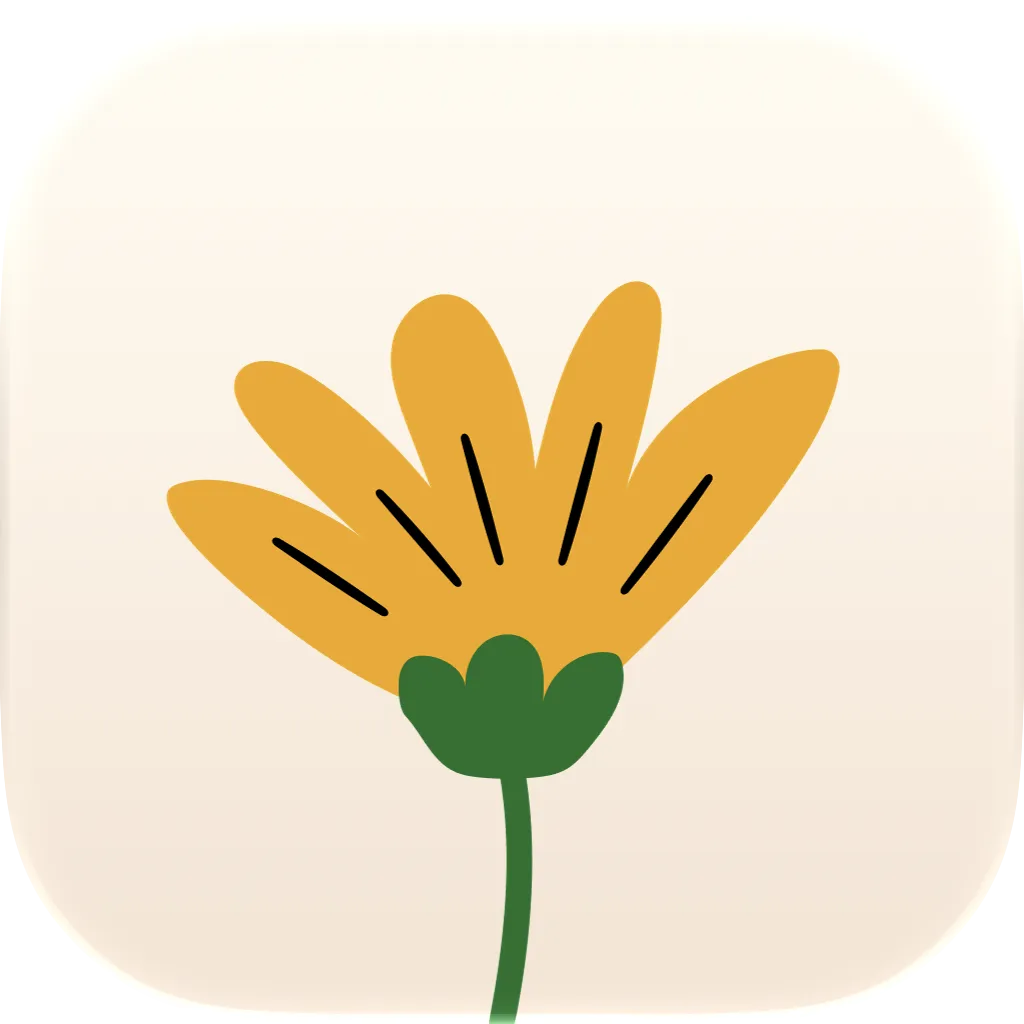 The Cozy app icon, a yellow flower on cream.