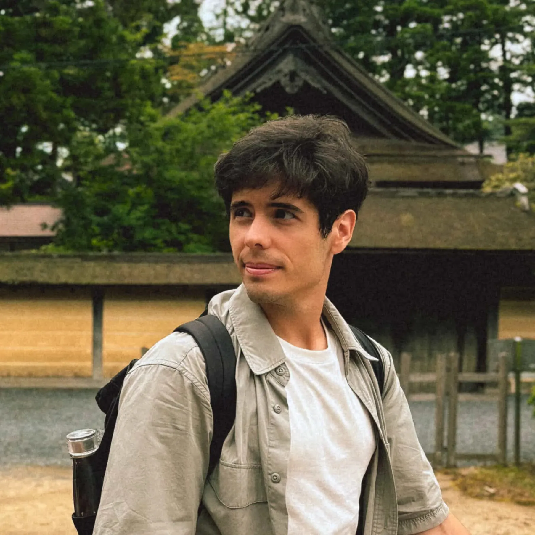 Alberto Gallego, the person who makes Cozy, on a street in Japan.