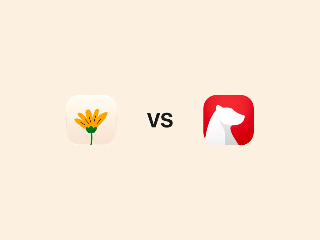 The Cozy app icon next to the Bear app icon, separated by 'vs'.