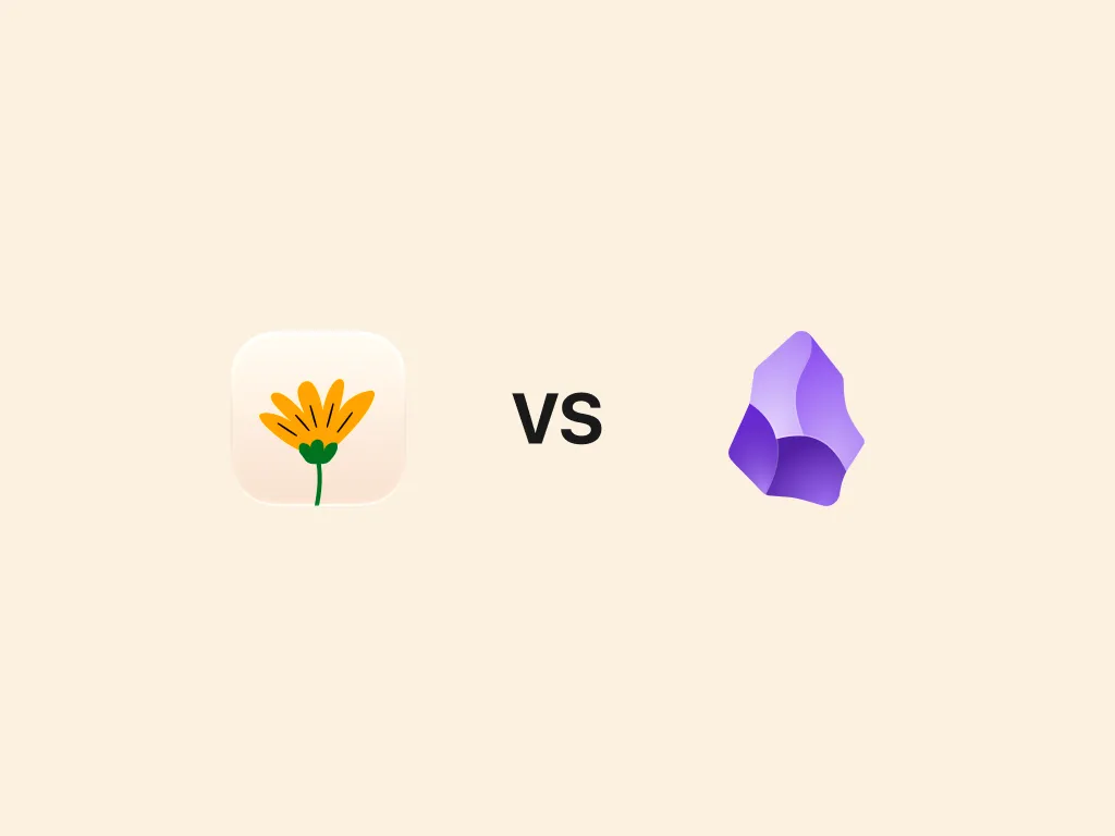 The Cozy app icon next to the Obsidian app icon, separated by 'vs'.